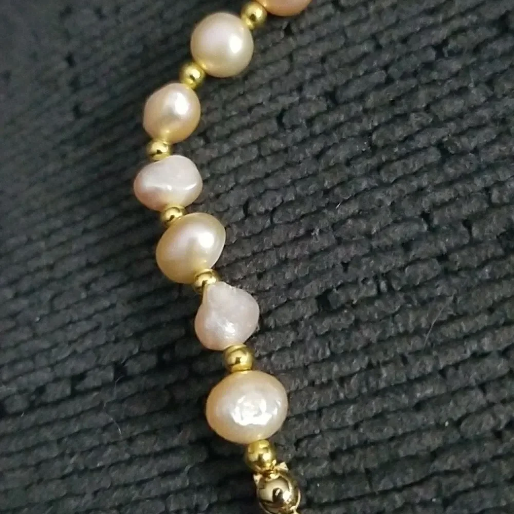 Baroque Fresh Water Pearls Champagne - Picture 8 of 10